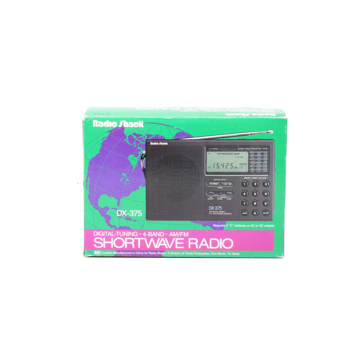 RadioShack DX-375 Portable Shortwave Radio World Receiver AM/FM/LW/SW Digital Tuner (ORIGINAL BOX)-Radios-SpenCertified-vintage-refurbished-electronics