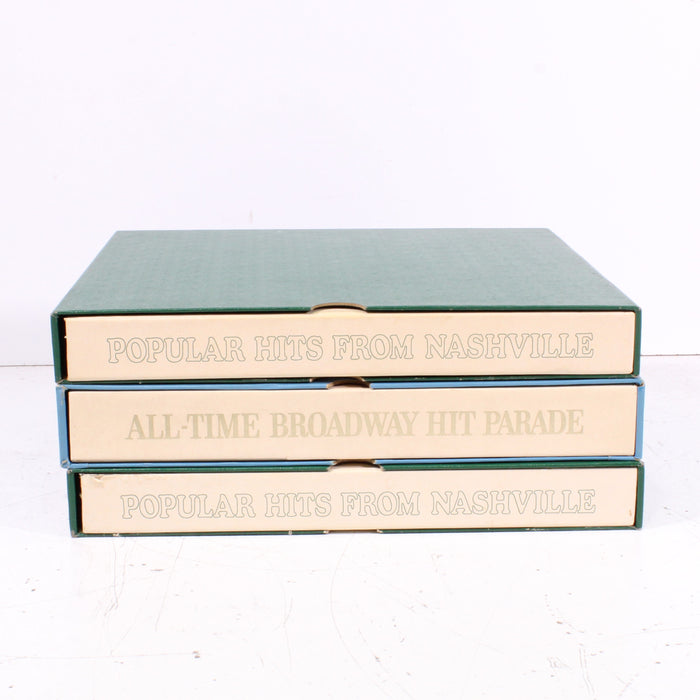 Reader’s Digest Vinyl Record Bundle – Popular Hits from Nashville & All-Time Broadway Hit Parade (3 Box Set Collection)-Turntable Accessories-SpenCertified-vintage-refurbished-electronics