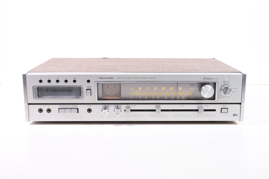 Realistic AM FM reciever and 8Track with sold orginal speakers.