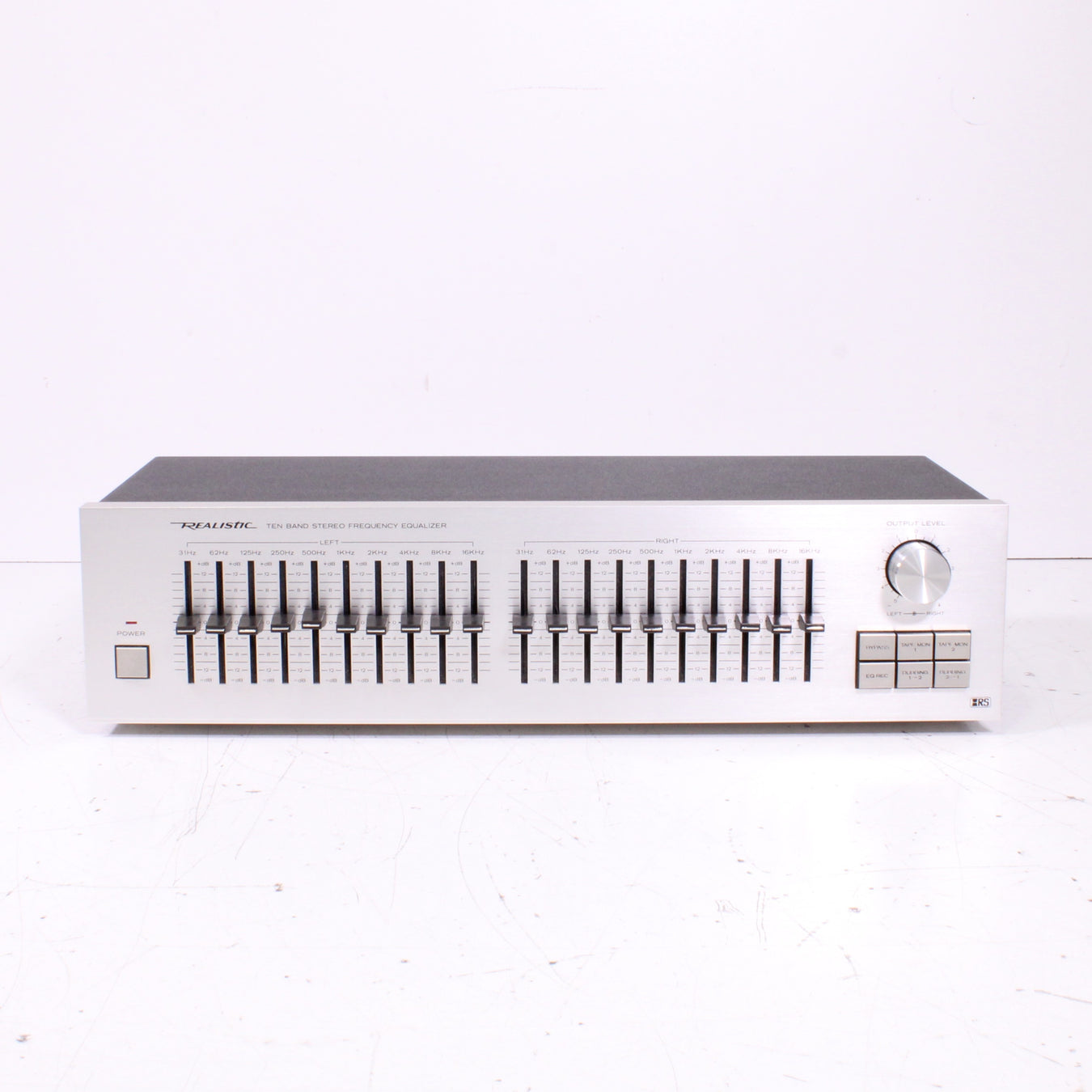 Realistic 31-2005 10-Band Stereo Frequency Equalizer Silver Face (1984)-Equalizers-SpenCertified-vintage-refurbished-electronics