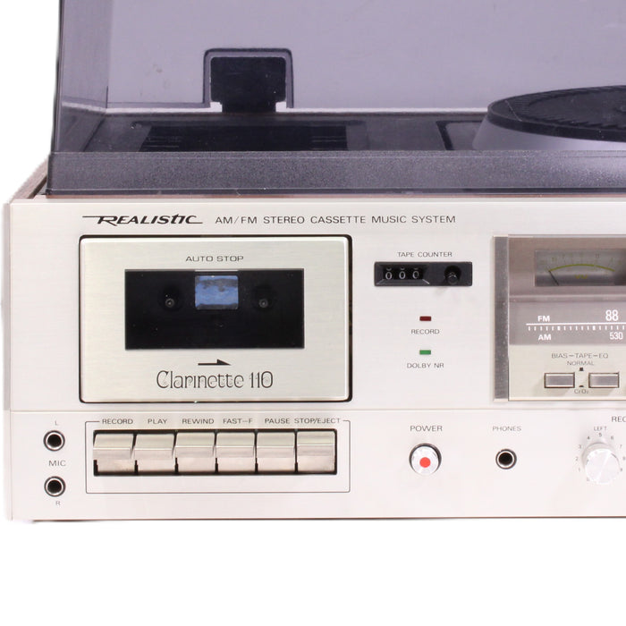 Realistic Clarinette 110 AM/FM Stereo Cassette Deck Turntable Music System-Cassette Players & Recorders-SpenCertified-vintage-refurbished-electronics