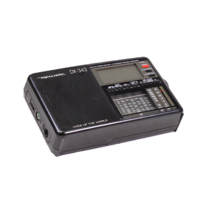 Realistic DX-343 Portable World Band Radio Receiver (ORIGINAL BOX)-Radios-SpenCertified-vintage-refurbished-electronics