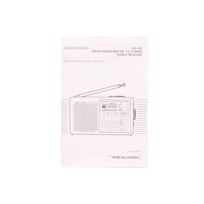 Realistic DX-343 Portable World Band Radio Receiver (ORIGINAL BOX)-Radios-SpenCertified-vintage-refurbished-electronics