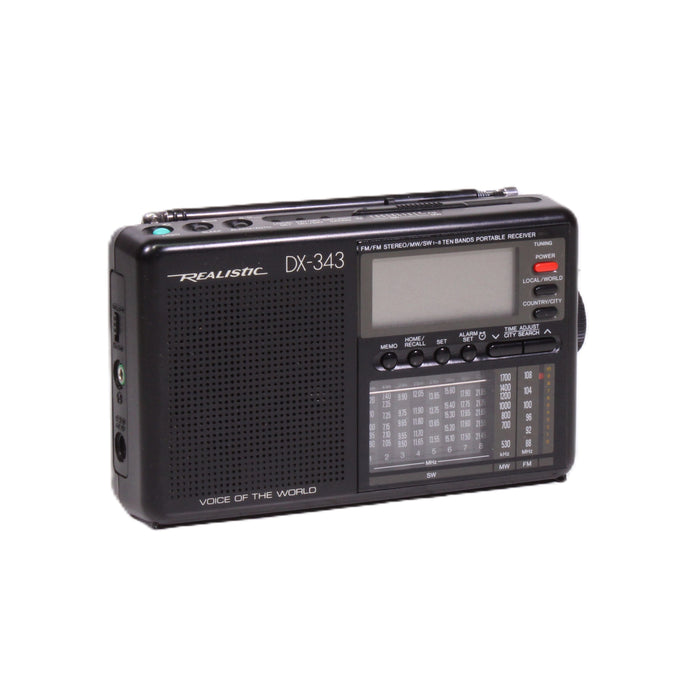Realistic DX-343 Portable World Band Radio Receiver (ORIGINAL BOX)-Radios-SpenCertified-vintage-refurbished-electronics