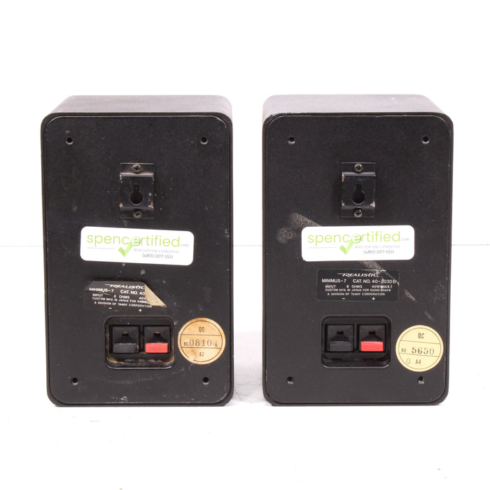 Realistic Minimus 7 Compact 2-Way Speaker Pair (1979-93)-Speakers-SpenCertified-vintage-refurbished-electronics