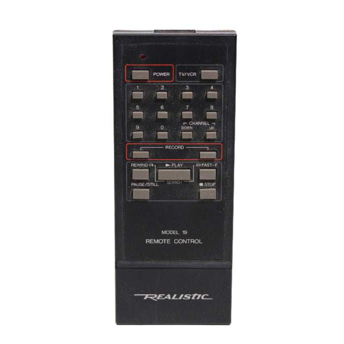 Realistic Model 19 Remote Control for VCR Model 19-Remote Controls-SpenCertified-vintage-refurbished-electronics