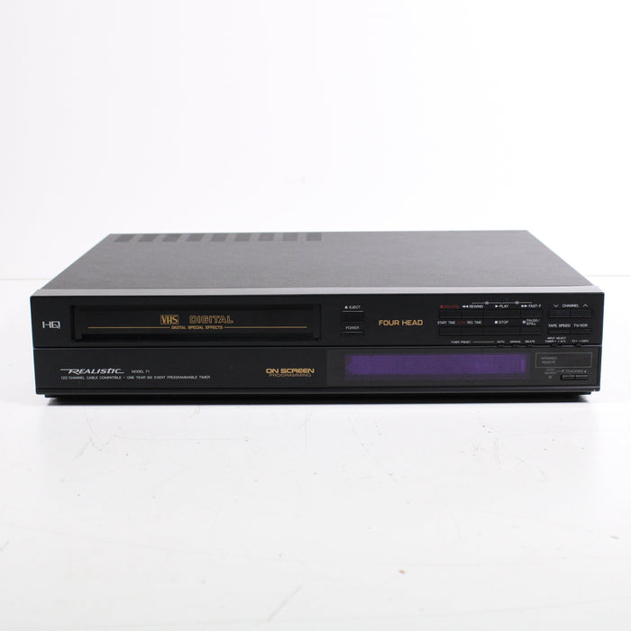Realistic Model 71 4-Head HQ VCR VHS Player Recorder with On-Screen Programming (1988)-VCRs-SpenCertified-vintage-refurbished-electronics