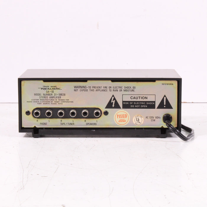 Realistic SA-10 Stereo Integrated Amplifier with Wooden Case (1980)-Audio Amplifiers-SpenCertified-vintage-refurbished-electronics
