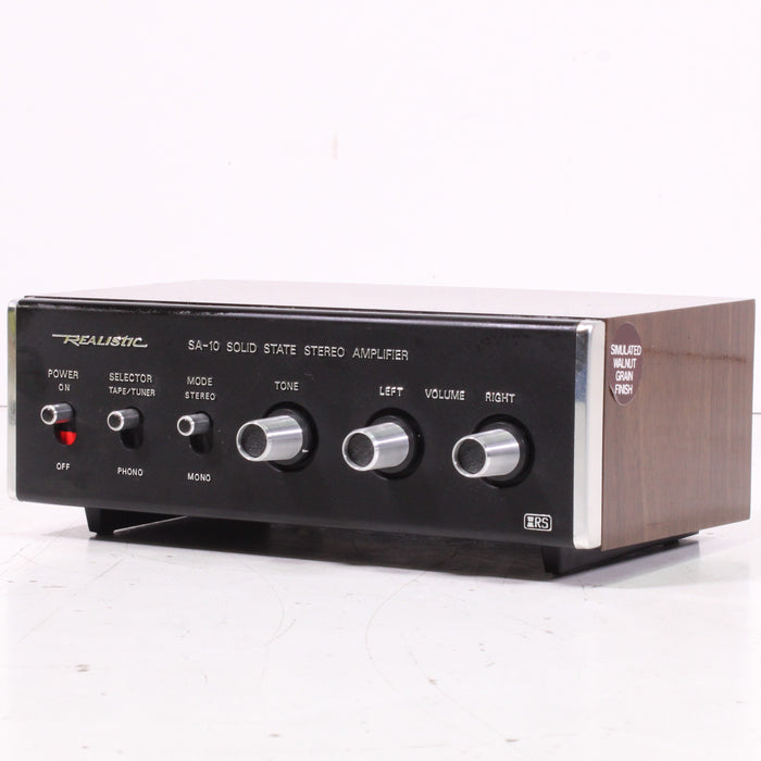 Realistic SA-10 Stereo Integrated Amplifier with Wooden Case (1980)-Audio Amplifiers-SpenCertified-vintage-refurbished-electronics