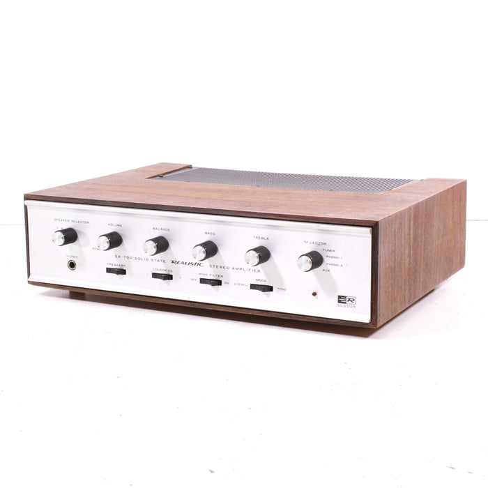 Realistic SA-700 Stereo Integrated Amplifier Wood Case, Silver Face-Audio Amplifiers-SpenCertified-vintage-refurbished-electronics