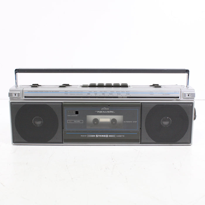 Realistic SCR-18 Portable AM FM Stereo Radio Cassette Recorder Boombox (AS IS)-Radios-SpenCertified-vintage-refurbished-electronics