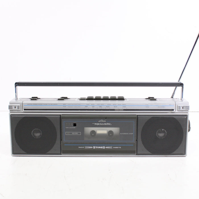 Realistic SCR-18 Portable AM FM Stereo Radio Cassette Recorder Boombox (AS IS)-Radios-SpenCertified-vintage-refurbished-electronics