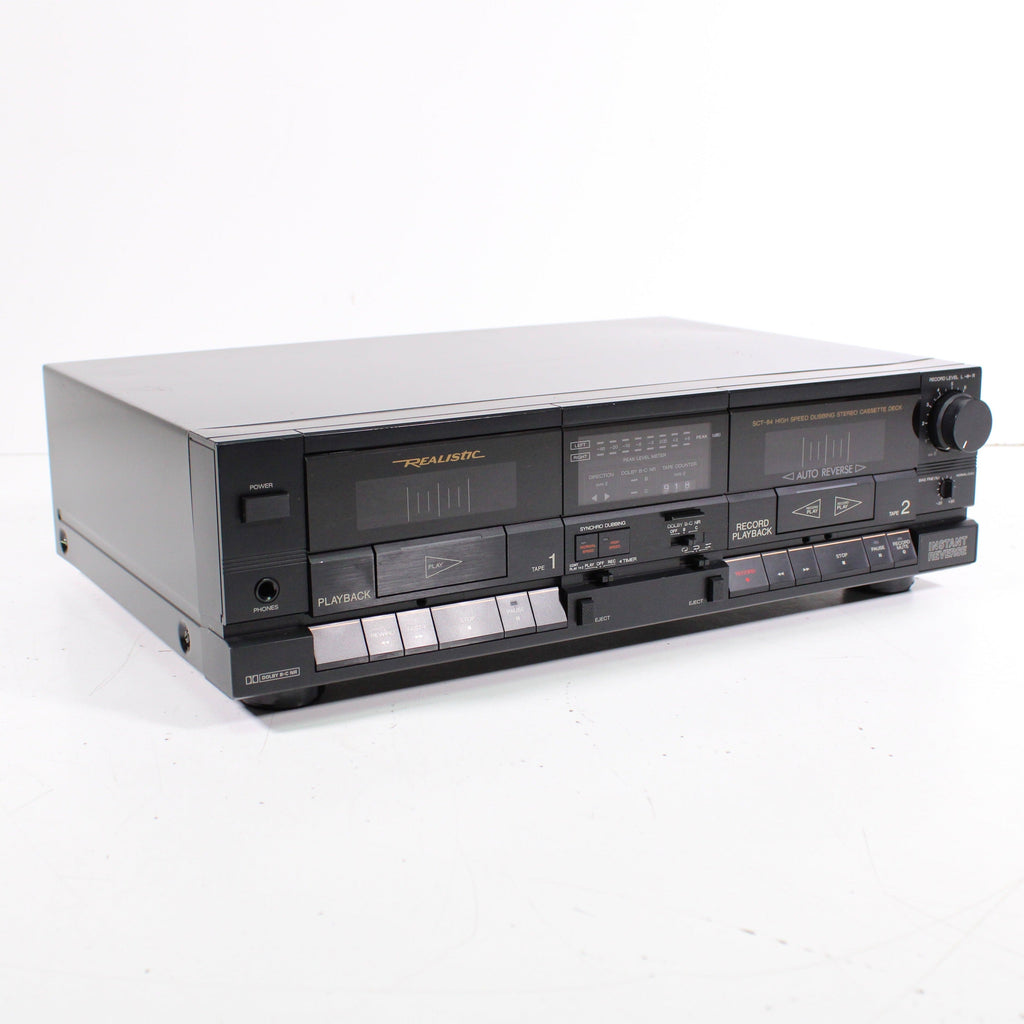 Realistic SCT-84 Double Stereo Cassette Deck with High Speed Dubbing