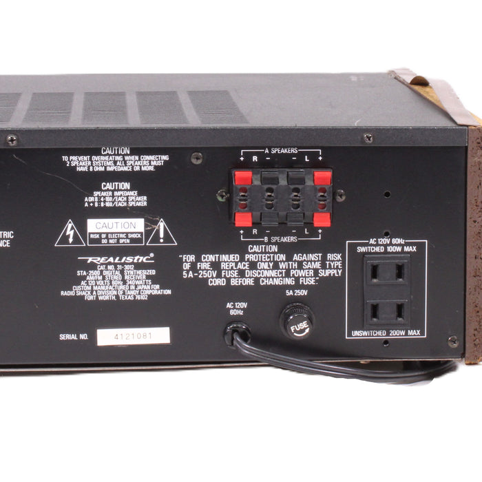 Realistic STA-2500 Digital Synthesized AM/FM Stereo Receiver Phono-Audio Amplifiers-SpenCertified-vintage-refurbished-electronics