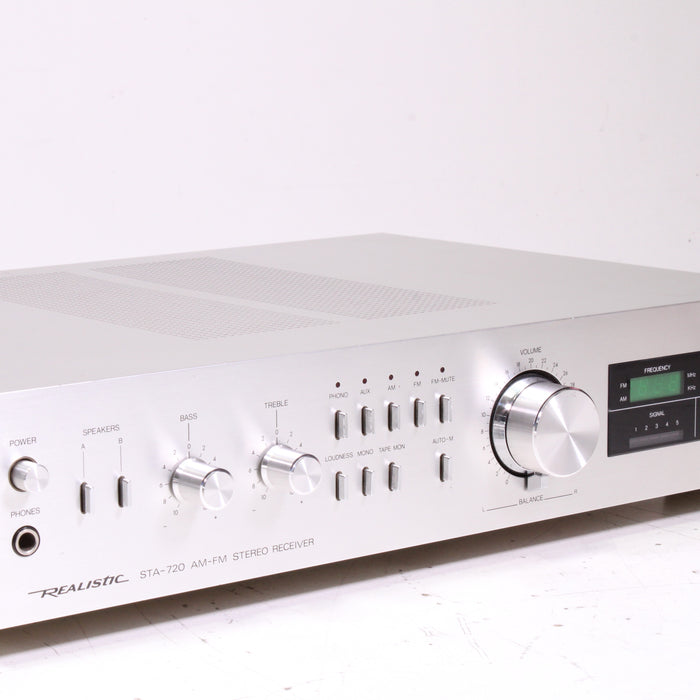 Realistic STA-720 AM-FM Stereo Receiver Silver-Face with Phono(1981-82)-Audio Receivers-SpenCertified-vintage-refurbished-electronics