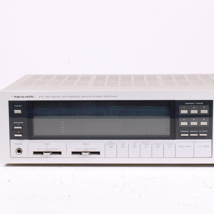 Realistic STA-780 Synthesized AM/FM Stereo Receiver Digital Tuner Silver Face (1985) AS IS-Audio & Video Receivers-SpenCertified-vintage-refurbished-electronics