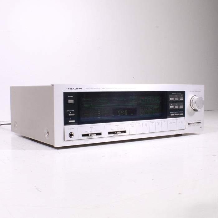 Realistic STA-780 Synthesized AM/FM Stereo Receiver Digital Tuner Silver Face (1985) AS IS-Audio & Video Receivers-SpenCertified-vintage-refurbished-electronics