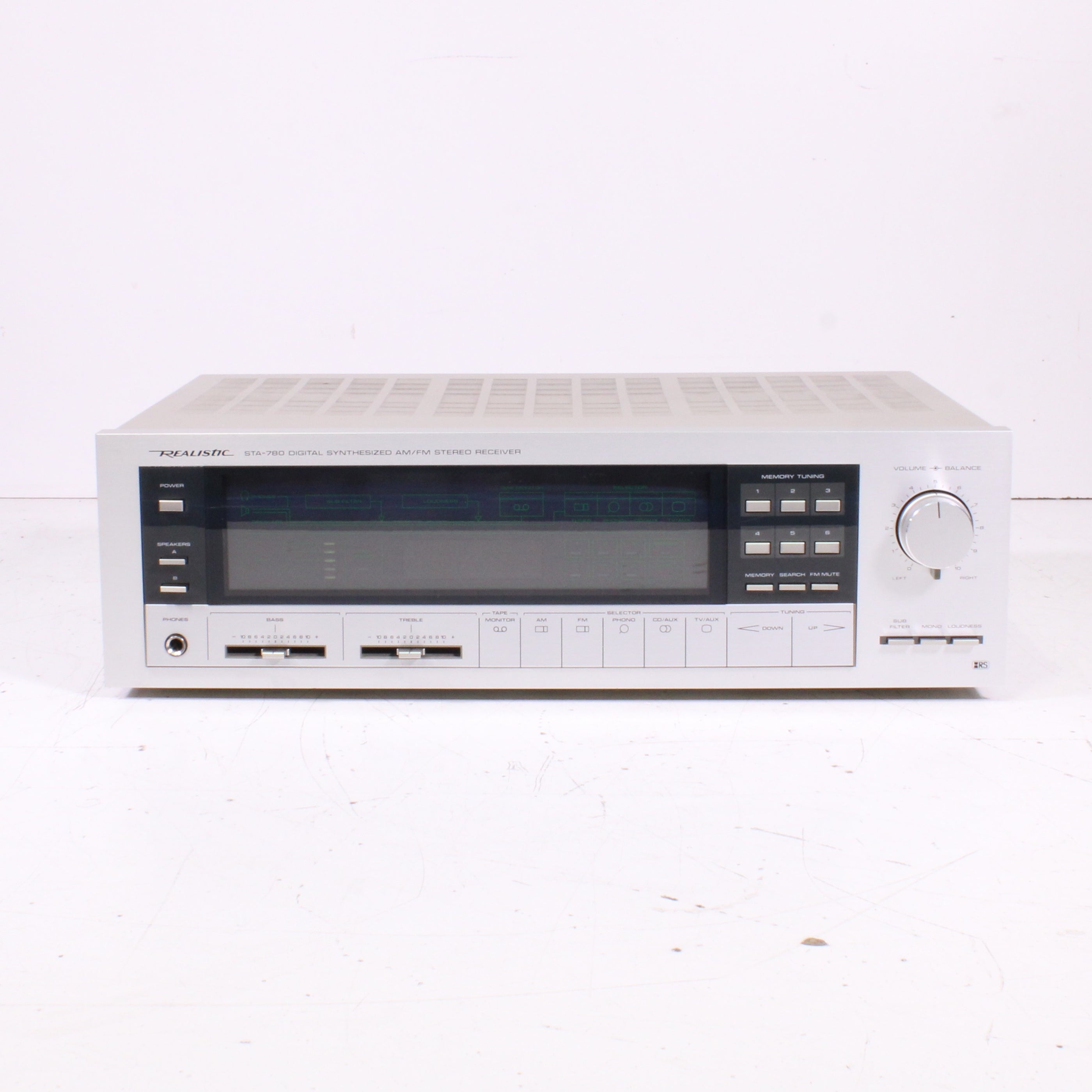 Realistic STA-780 Synthesized AM/FM Stereo Receiver Digital Tuner Silv ...