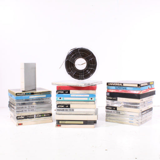 Reel-to-Reel Tape Lot of 35 Mixed Brands (TDK, Maxell, BASF, Supertape, and More)-Reel-to-Reel Accessories-SpenCertified-vintage-refurbished-electronics