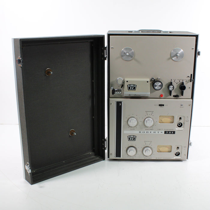 Roberts Electronics 721 Portable Reel-to-Reel Player Recorder Built-In Speakers (AS IS)-Reel-to-Reel Tape Players & Recorders-SpenCertified-vintage-refurbished-electronics