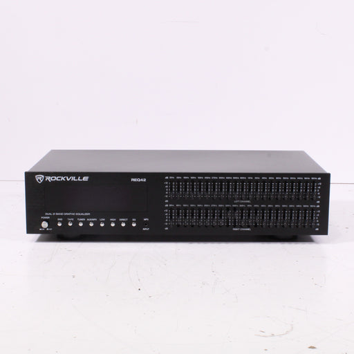 Rockville REQ42-B Dual 21‑Band Graphic Equalizer 19″ Rack‑Mount-Equalizers-SpenCertified-vintage-refurbished-electronics
