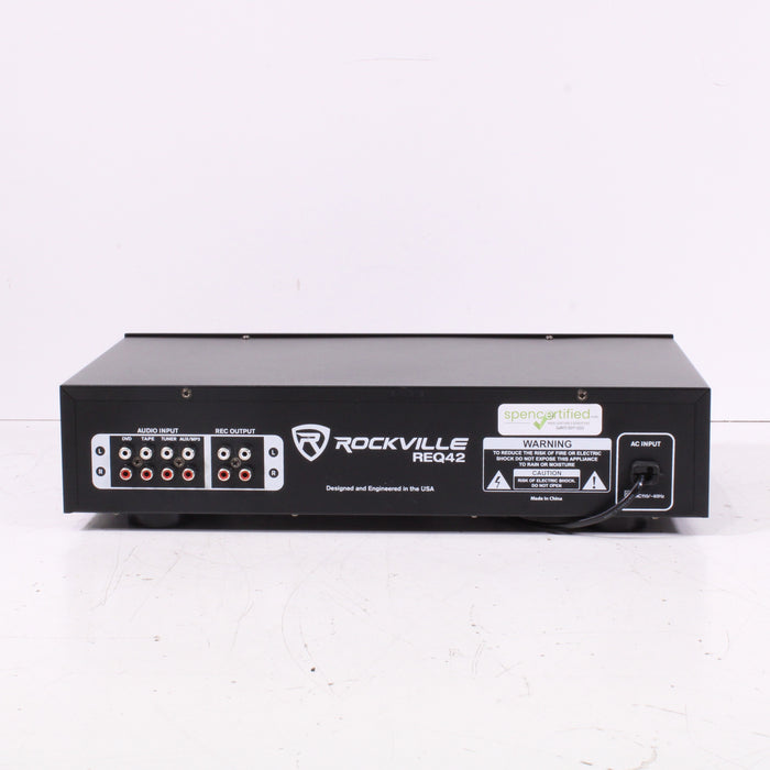 thumbnail image 2 of Rockville REQ42-B 19" Rack Graphic Equalizer – 21-Band EQ With RCA Inputs & Outputs – Perfect For Studio & Live Sound 2 of 13