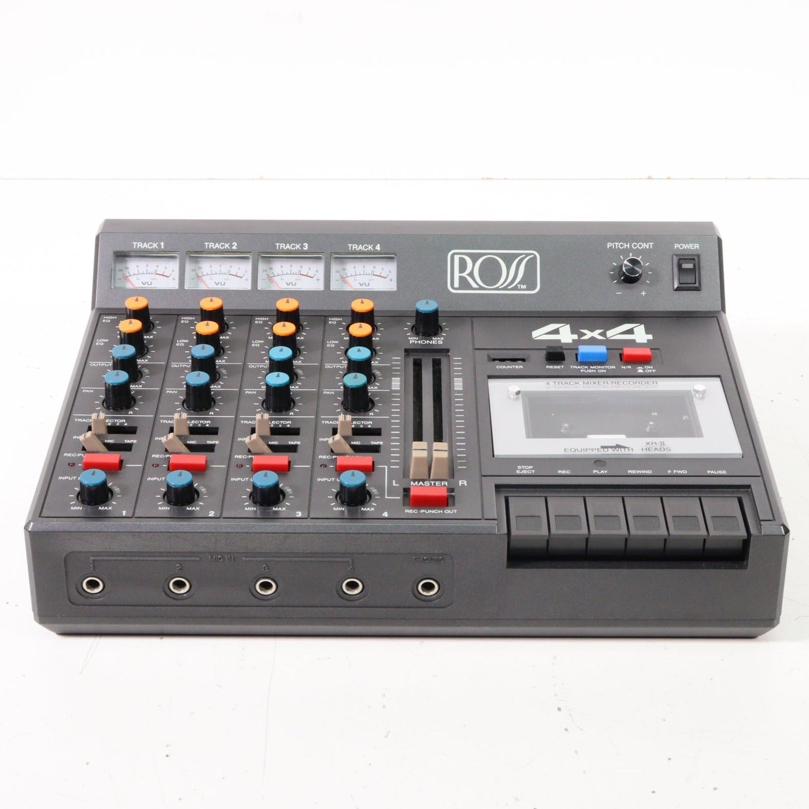 Ross Rave Audio Interface Ross R-4x4 Vintage 4-Track Mixer Recorder Deck Cassette Player ...