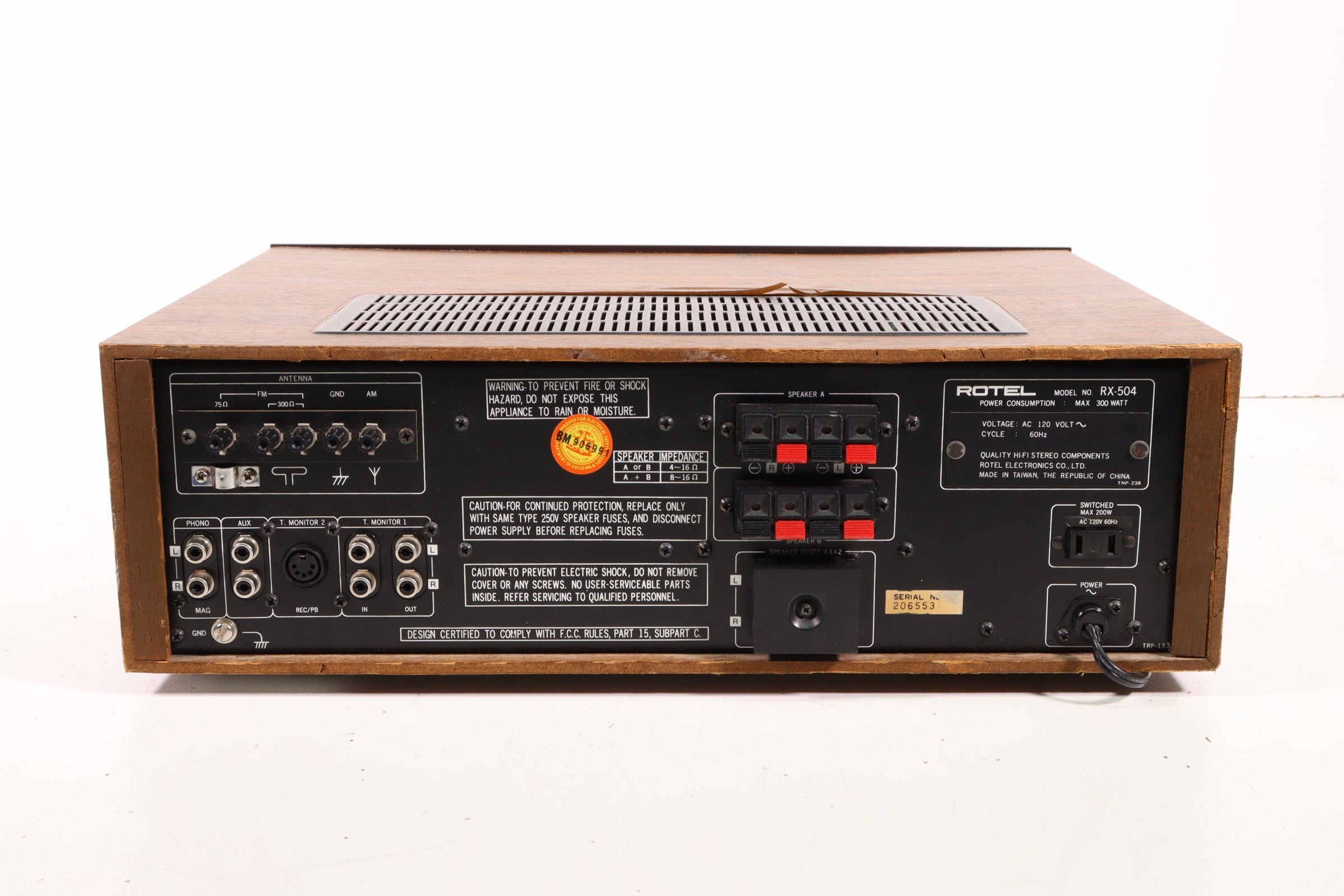 Rotel RX-504 AM FM Stereo DC Receiver (HAS ISSUES) — SpenCertified