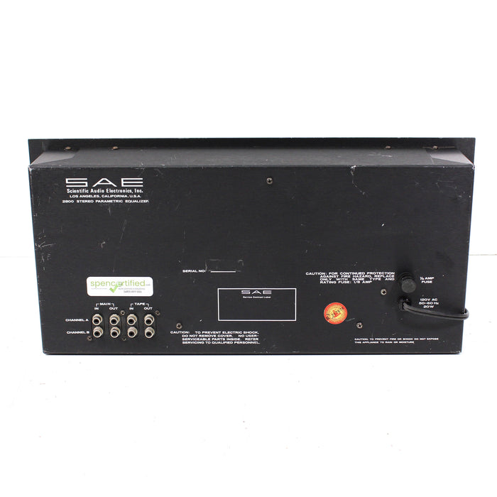 SAE 2800 Solid State Stereo Parametric Equalizer (AS IS)-Equalizers-SpenCertified-vintage-refurbished-electronics