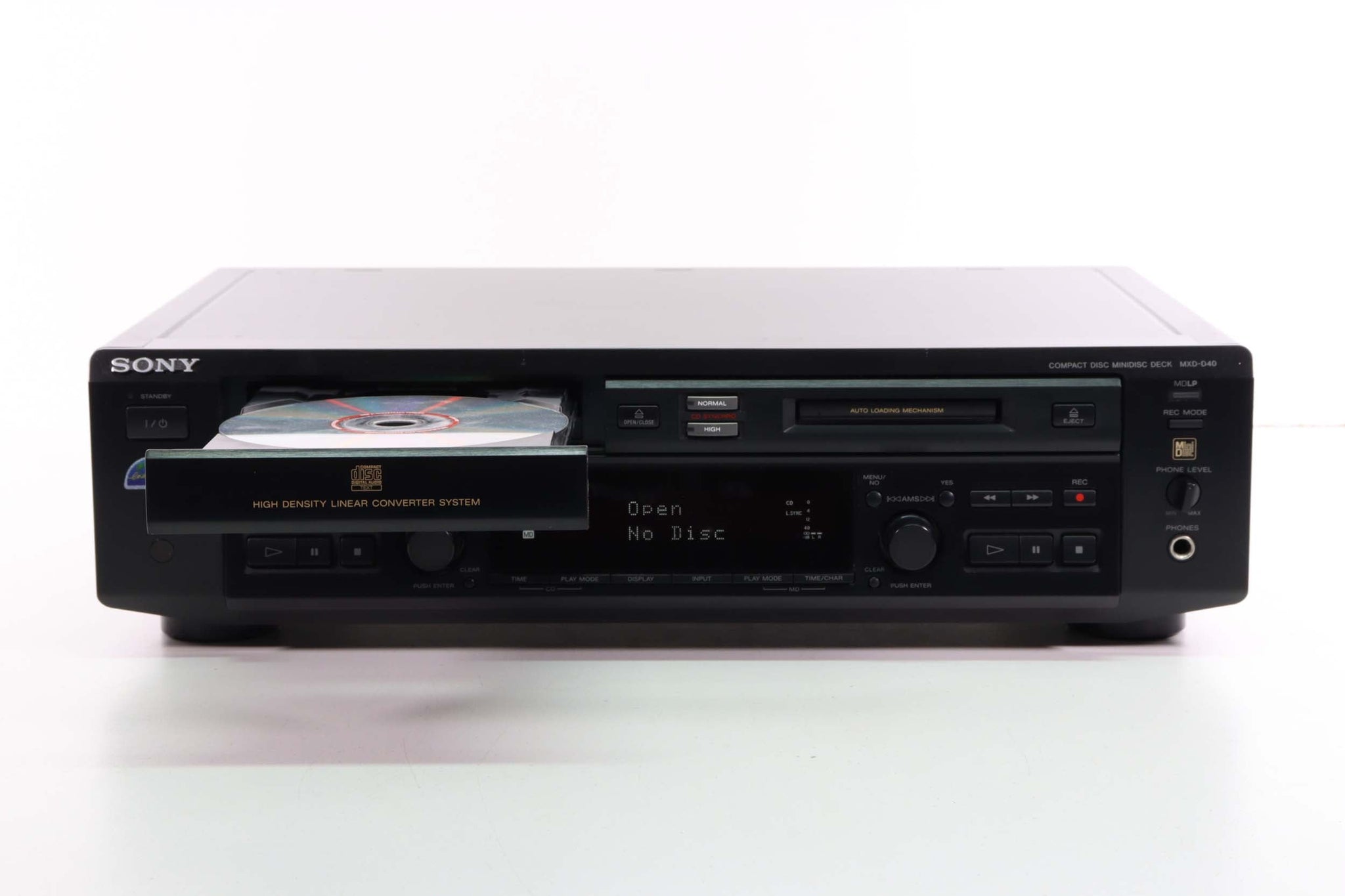 Sony MXD-D40 Compact Disc Minidisc Deck (With Remote)