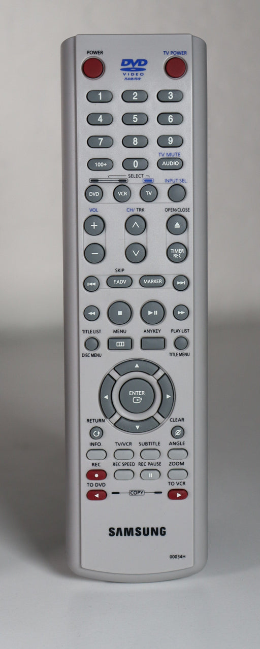 Samsung 00034H Remote Control for DVD Recorder VCR Combo DVD-VR320-Remote Controls-SpenCertified-vintage-refurbished-electronics