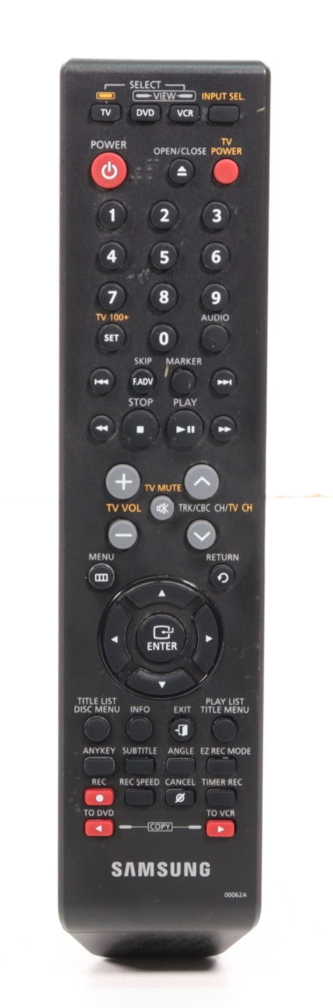 Samsung 00062A Remote Control for DVD VCR Combo DVD-VR357 and More-Remote Controls-SpenCertified-vintage-refurbished-electronics