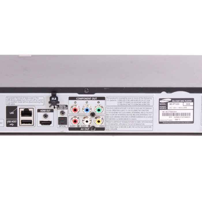 Samsung BD-P1500 Blu-Ray Disc & DVD Player with HDMI (2008)-DVD & Blu-ray Players-SpenCertified-vintage-refurbished-electronics