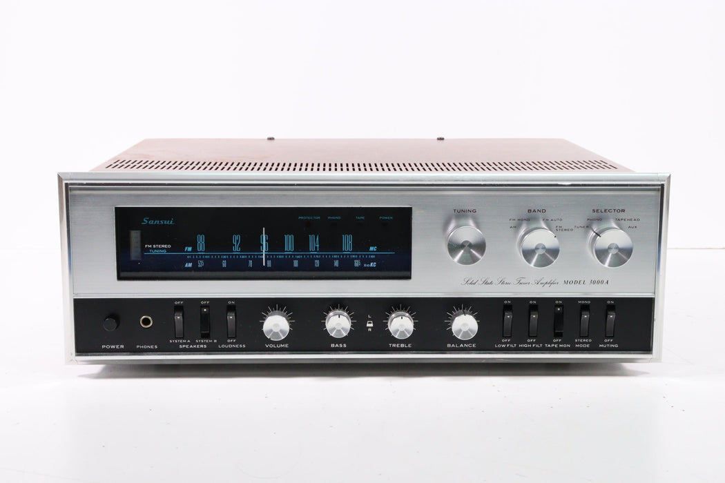 Sansui 3000A Solid State Stereo Tuner Amplifier-Audio & Video Receivers-SpenCertified-vintage-refurbished-electronics