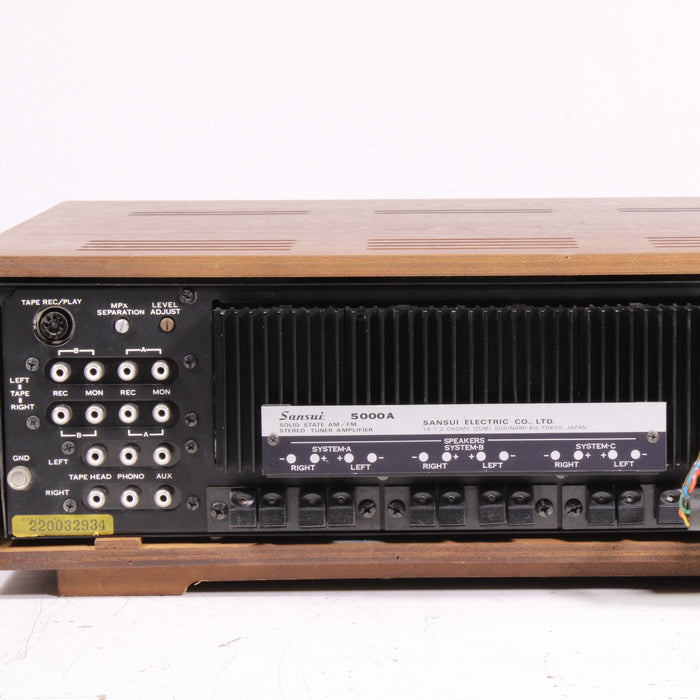 Sansui 5000A Solid State AM/FM Stereo Tuner Amplifier with Phono (1969) AS-IS??-Audio Amplifiers-SpenCertified-vintage-refurbished-electronics