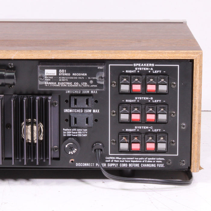 Sansui 881 AM/FM Stereo Receiver Silver Face (1974)-Audio & Video Receivers-SpenCertified-vintage-refurbished-electronics