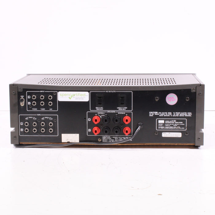 Sansui A-60 Stereo Integrated Amplifier Silver Face (1980)-Integrated Amplifiers-SpenCertified-vintage-refurbished-electronics