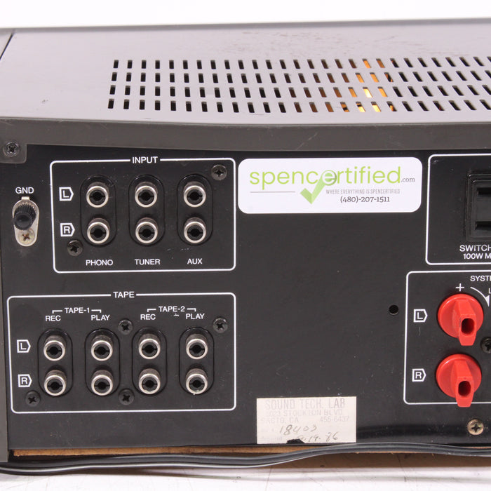 Sansui A-60 Stereo Integrated Amplifier Silver Face (1980)-Integrated Amplifiers-SpenCertified-vintage-refurbished-electronics