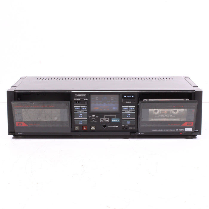 Sansui D-75BW Double Cassette Deck Dolby B-Cassette Players & Recorders-SpenCertified-vintage-refurbished-electronics