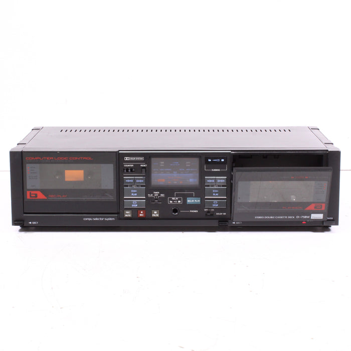 Sansui D-75BW Double Cassette Deck Dolby B-Cassette Players & Recorders-SpenCertified-vintage-refurbished-electronics