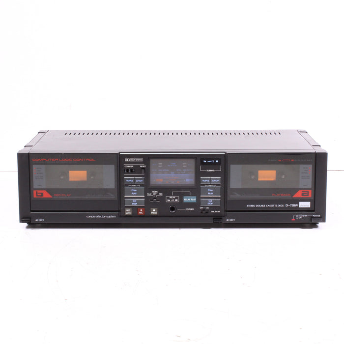 Sansui D-75BW Double Cassette Deck Dolby B-Cassette Players & Recorders-SpenCertified-vintage-refurbished-electronics
