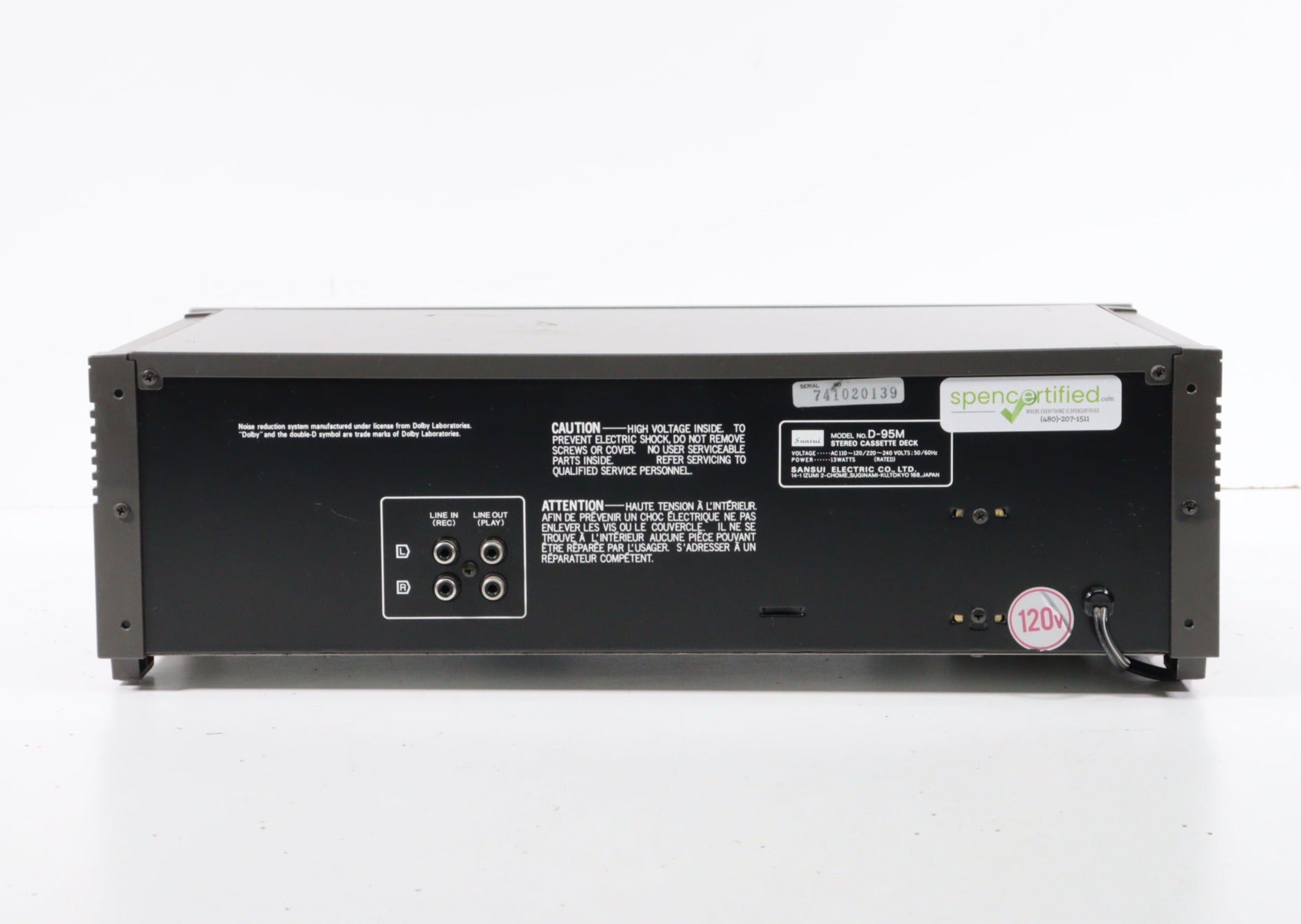 Sansui D95M Stereo Cassette Deck (NEEDS TAPE MECH ALIGNMENT)