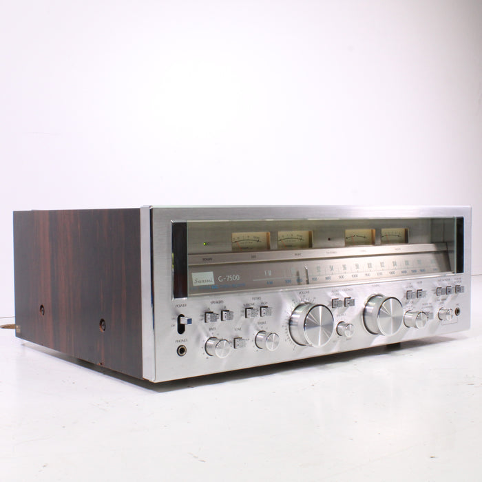 Sansui G-7500 Pure Power Stereo DC Receiver Silver Face (1978-79)-Audio & Video Receivers-SpenCertified-vintage-refurbished-electronics