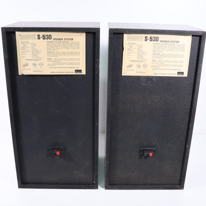 Sansui S-530 3-Way Floor Speaker Pair-Speakers-SpenCertified-vintage-refurbished-electronics