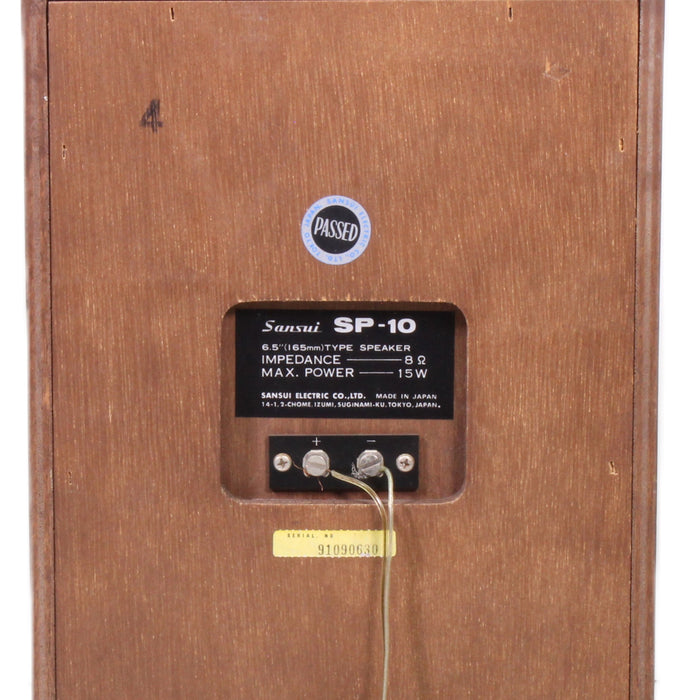 Sansui SP-10 Full-Range Bookshelf Speaker Wood Lattice Grille (SINGLE SPEAKER)-Speakers-SpenCertified-vintage-refurbished-electronics