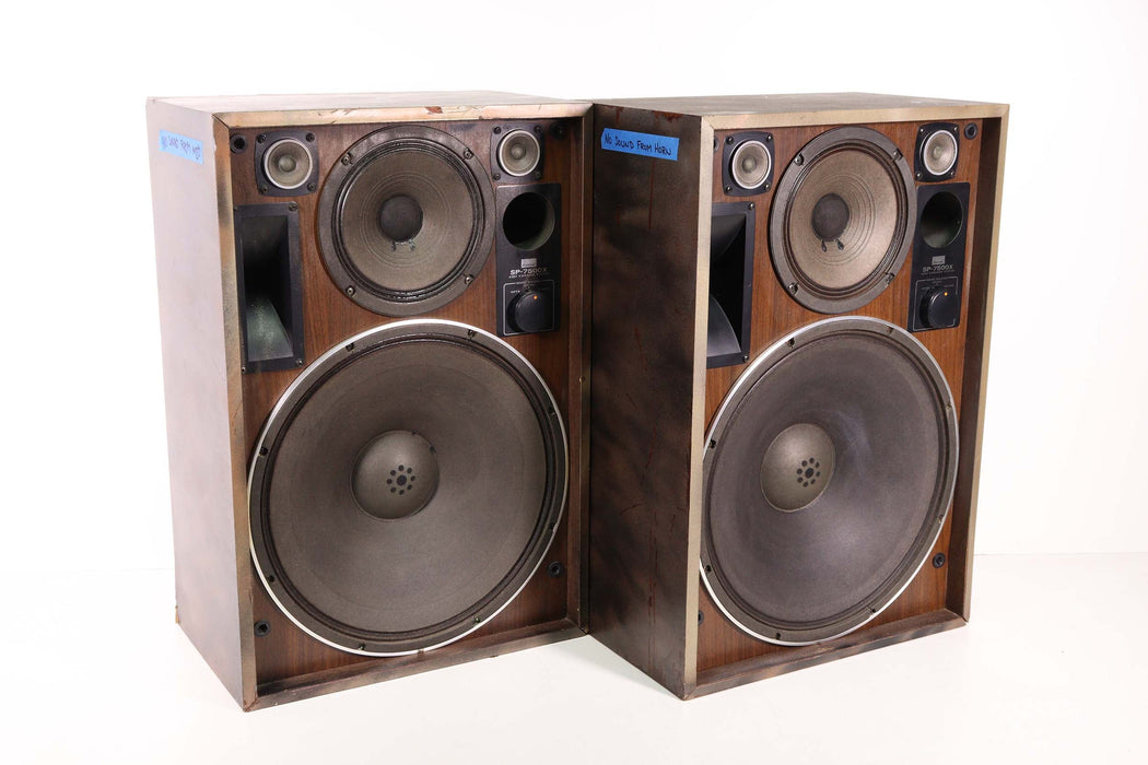 Sansui SP-7500 Vintage Bookshelf Speaker Pair Set (Mid and Horn Issus)-Speakers-SpenCertified-vintage-refurbished-electronics