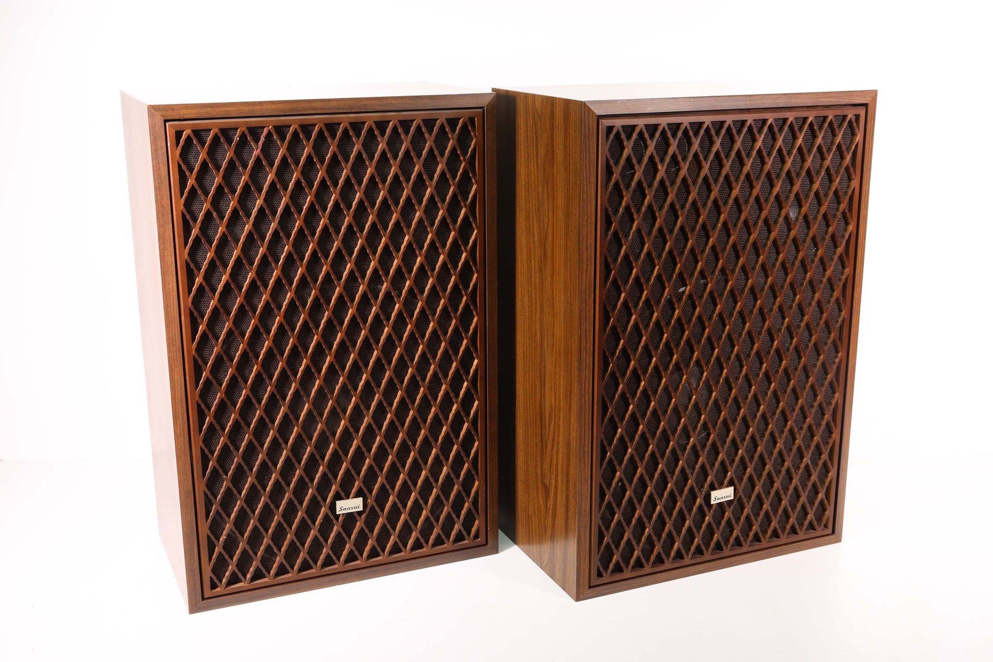 Sansui Sp-x8000 4 Way Speaker Pair System With Horns Vintage