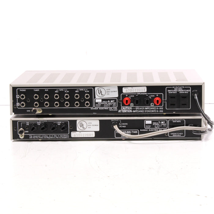 Sansui Stereo System Bundle A-M7 Integrated Amp and T-M7 Tuner (1982-83)-Audio Amplifiers-SpenCertified-vintage-refurbished-electronics
