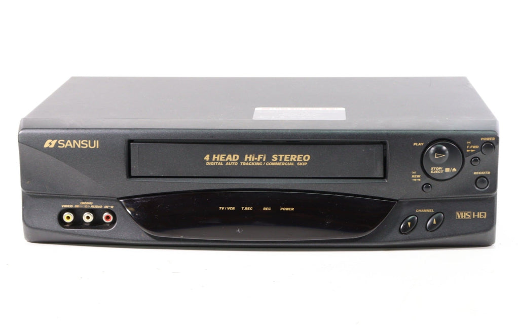 Sansui 4 Head VHS Player Model VCR-4512 Black high quality Tested GUC