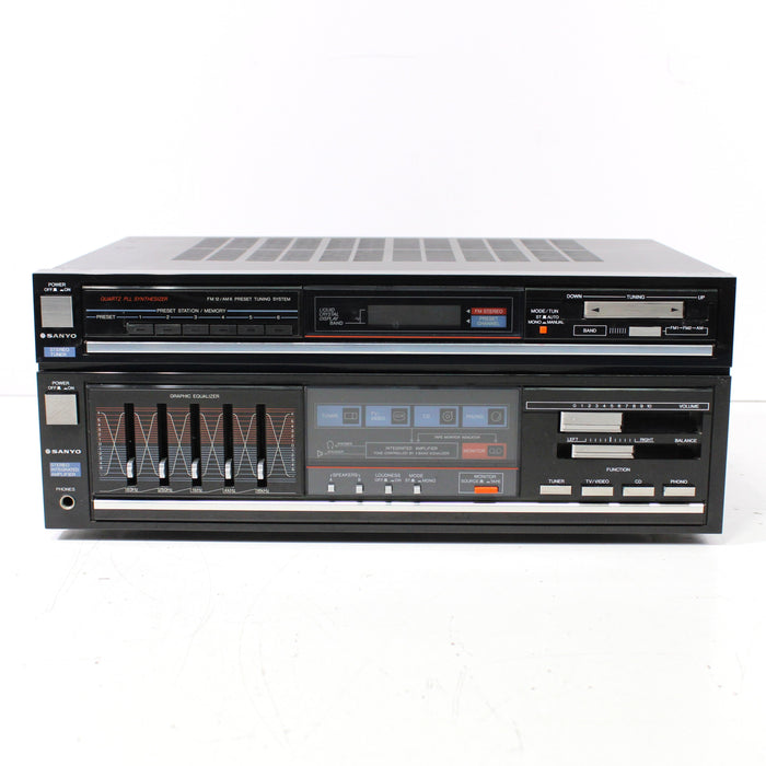 Sanyo Bundle System RDW685 Cassette Deck and DCX685 Stereo Receiver (1986)-Cassette Players & Recorders-SpenCertified-vintage-refurbished-electronics